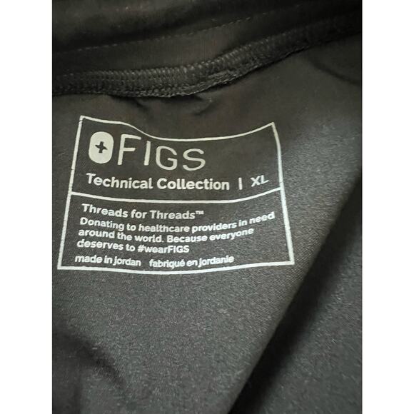 FIGS Black High Waisted Straight Leg Scrub Pants Medical Workwear Pants XL - Picture 6 of 8